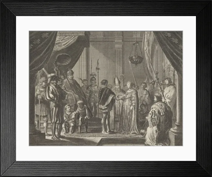 Framed Print : Plate 7: The Marriage of Francisco I de Medici and Johanna of Austria Framed Print : Plate 7: The Marriage of Francisco I de Medici and Johanna of Austria