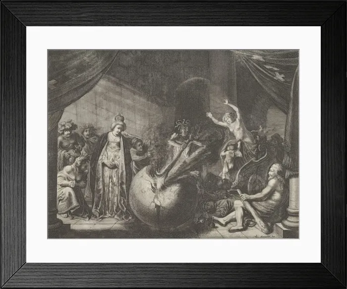 Framed Print : Plate 9: Allegory on the Discord in France, from Caspar Barlaeus Framed Print : Plate 9: Allegory on the Discord in France, from Caspar Barlaeus