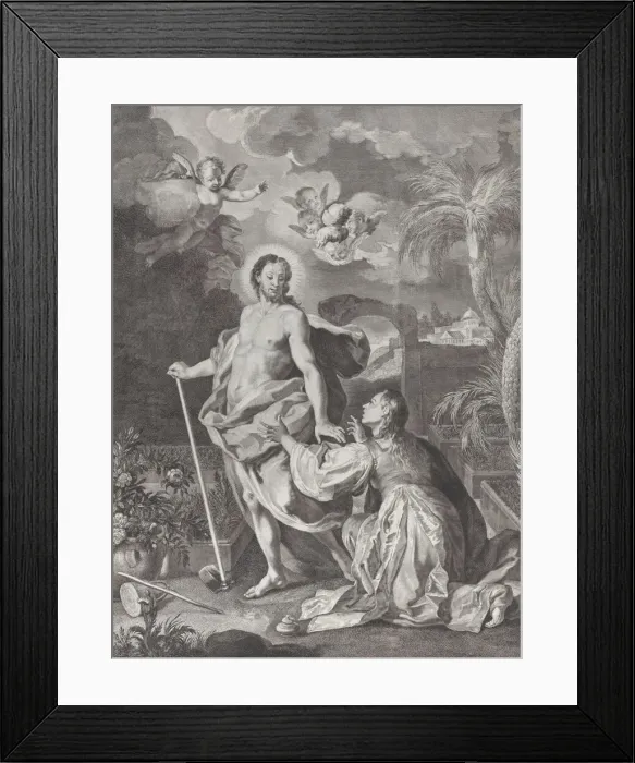 Framed Print : Noli me tangere, 1730-39. Creator: Pietro Monaco Framed Print : Noli me tangere, 1730-39. Creator: Pietro Monaco