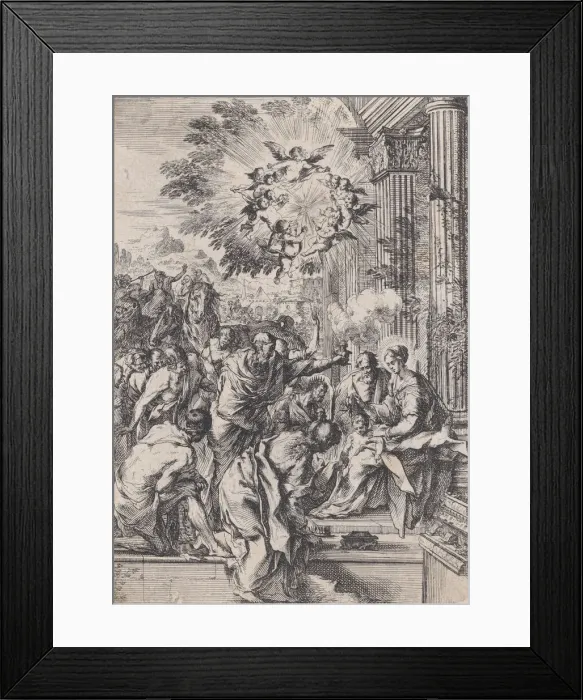 Framed Print : The Adoration of the Magi, set before and architectural colonnade, ca. 1640 Framed Print : The Adoration of the Magi, set before and architectural colonnade, ca. 1640