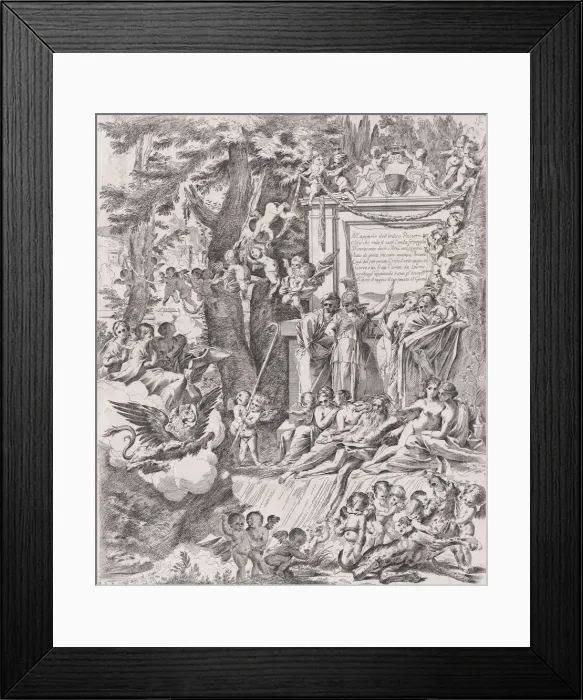 Framed Print : An allegory in honor of the arrival of Cardinal Franciotti as Bishop of Lucca, 1680-1700 Framed Print : An allegory in honor of the arrival of Cardinal Franciotti as Bishop of Lucca, 1680-1700