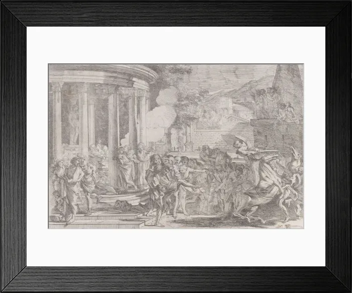 Framed Print : Sinorix carried from the temple of Artemis trying to escape the effects of the poisoni Framed Print : Sinorix carried from the temple of Artemis trying to escape the effects of the poisoni