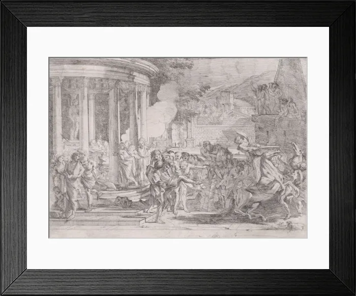 Framed Print : Sinorix carried from the temple of Artemis trying to escape the effects of the poisoni Framed Print : Sinorix carried from the temple of Artemis trying to escape the effects of the poisoni