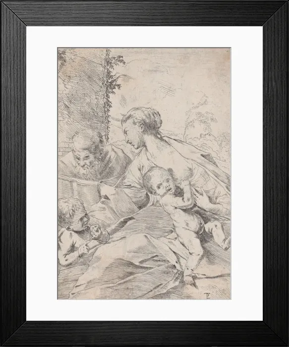Framed Print : The Holy Family with the infant Saint John holding an apple, ca. 1630 Framed Print : The Holy Family with the infant Saint John holding an apple, ca. 1630