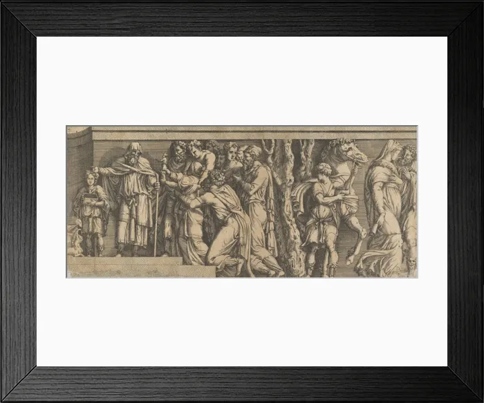 Framed Print : Statue of Niobe and her Worshippers, with Apollo and Diana and other Figures, 1543-47 Framed Print : Statue of Niobe and her Worshippers, with Apollo and Diana and other Figures, 1543-47
