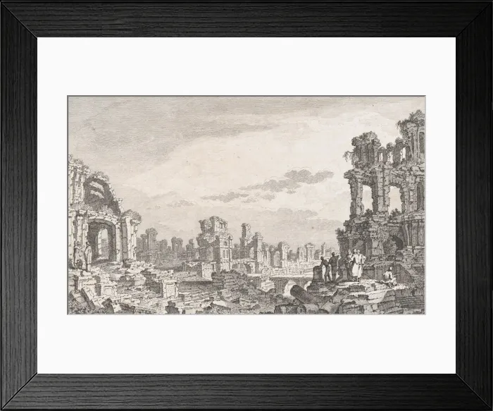 Framed Print : Ruines de Cumes, 18th century. Creator: Quentin Pierre Chedel Framed Print : Ruines de Cumes, 18th century. Creator: Quentin Pierre Chedel