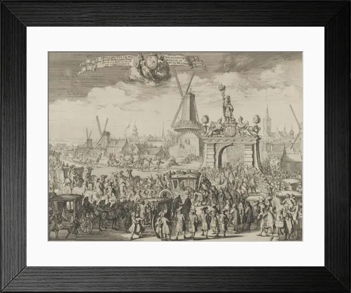 Framed Print : Entrance of William III into The Hague (Inhaling van S. K. Maj