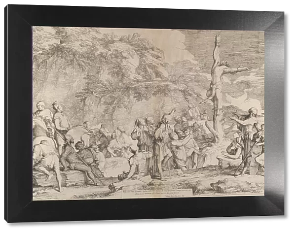 The crucifixion of Polycrates the tyrant after his capture by the Persians, ca. 1662