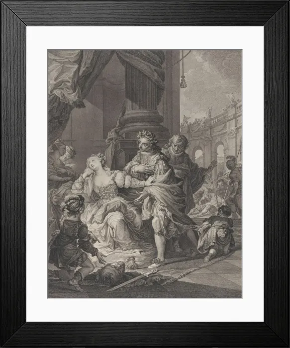 Framed Print : Gunhilda accused of adultery, 1760. Creator: Simon Francois Ravenet Framed Print : Gunhilda accused of adultery, 1760. Creator: Simon Francois Ravenet