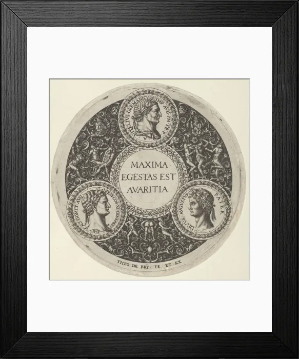 Framed Print : Design for a Dish with Portraits of the Roman Emperors Vitellius, Domitian, and August Framed Print : Design for a Dish with Portraits of the Roman Emperors Vitellius, Domitian, and August