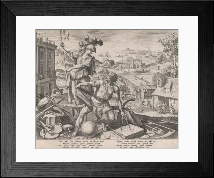 Framed Print : Labor, 1591. Creator: Raphael Sadeler Framed Print : Labor, 1591. Creator: Raphael Sadeler