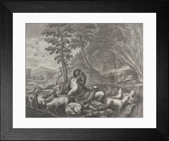 Framed Print : Jacob guarding Labans flock, 1613-24. Creator: Theodore Cruger Framed Print : Jacob guarding Labans flock, 1613-24. Creator: Theodore Cruger