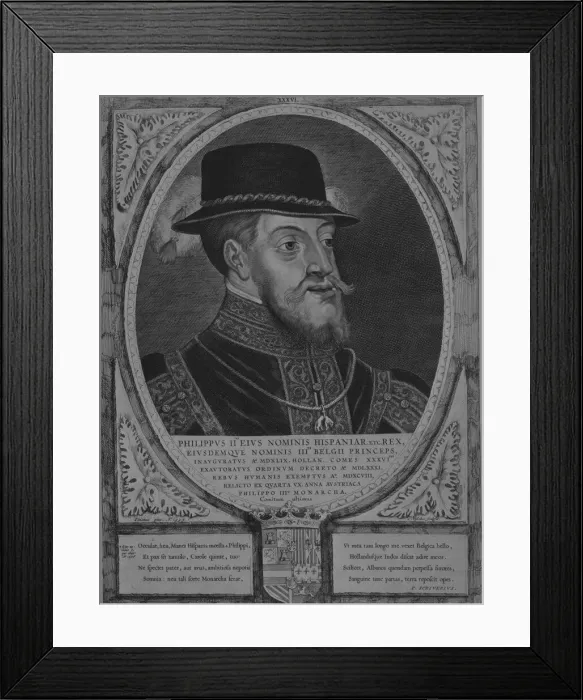 Framed Print : Philip II, King of Spain, from the series Counts and Countesses of Holland, Zeeland Framed Print : Philip II, King of Spain, from the series Counts and Countesses of Holland, Zeeland
