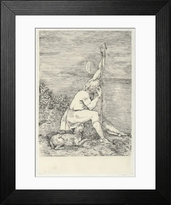 Framed Print : The Shepherd, 1828. Creator: Welby Sherman Framed Print : The Shepherd, 1828. Creator: Welby Sherman
