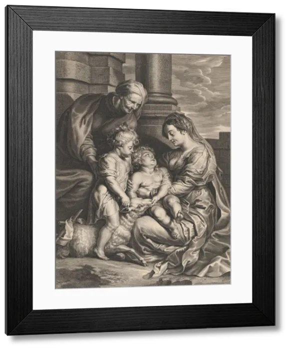 Framed Print : The Virgin and Christ child with Saint Anne and Saint John the Baptist, ca. 1640-59 Framed Print : The Virgin and Christ child with Saint Anne and Saint John the Baptist, ca. 1640-59