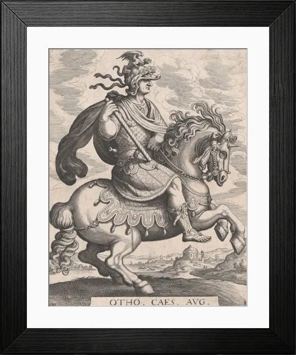 Framed Print : Plate 8: Emperor Otho on Horseback, from The First Twelve Roman Caesars, after Tempes Framed Print : Plate 8: Emperor Otho on Horseback, from The First Twelve Roman Caesars, after Tempes