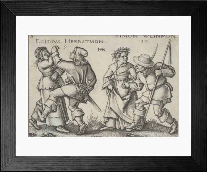 Framed Print : September and October, from The Peasants Feast or the Twelve Months, 1546-47 Framed Print : September and October, from The Peasants Feast or the Twelve Months, 1546-47