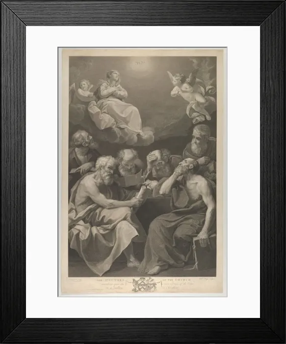 Framed Print : The doctors of the church consulting books and documents Framed Print : The doctors of the church consulting books and documents