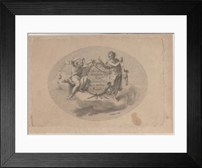 Framed Print : Trade Card for William Sharp, Engraver, 19th century. Creator: William Sharp Framed Print : Trade Card for William Sharp, Engraver, 19th century. Creator: William Sharp