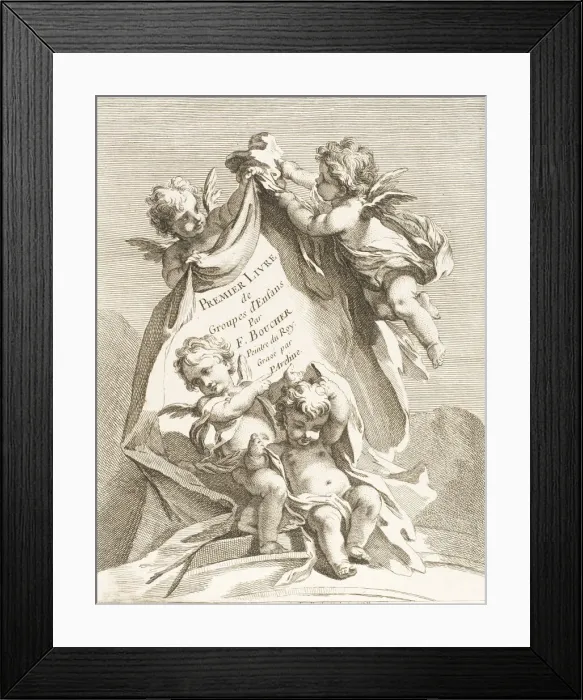 Framed Print : Frontispiece, 1727-60. Creator: Pierre Alexandre Aveline Framed Print : Frontispiece, 1727-60. Creator: Pierre Alexandre Aveline