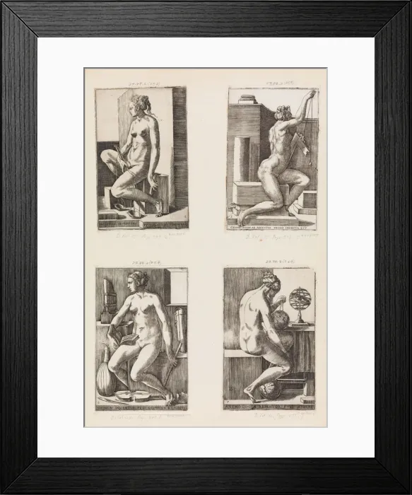 Framed Print : Astronomy, from The Seven Liberal Arts, plate 7, 1544. Creator: Monogrammist B