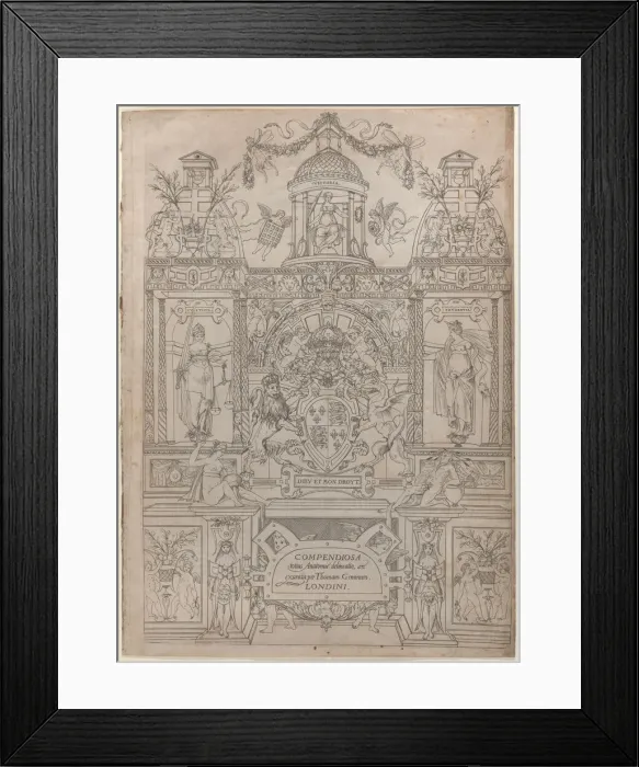Framed Print : Title Page and Dedication for the Compendiosa totius Anatomiae delineatio Framed Print : Title Page and Dedication for the Compendiosa totius Anatomiae delineatio