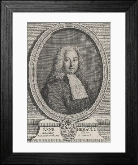 Framed Print : Portrait of ReneHerault. n. d. n. d Creator: Pierre Dupin Framed Print : Portrait of ReneHerault. n. d. n. d Creator: Pierre Dupin