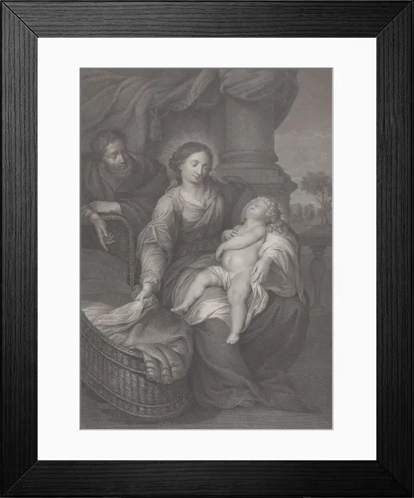 Framed Print : The Holy Family, with the Christ child asleep in the Virgins lap, 1786 Framed Print : The Holy Family, with the Christ child asleep in the Virgins lap, 1786