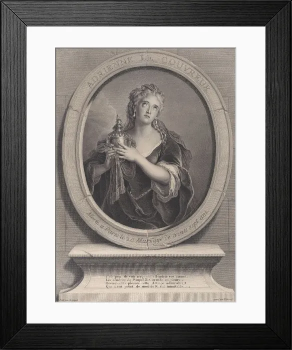 Framed Print : Portrait of Adrienne Lecouvreur as Cornelia in Corneilles La Mort de Pompé