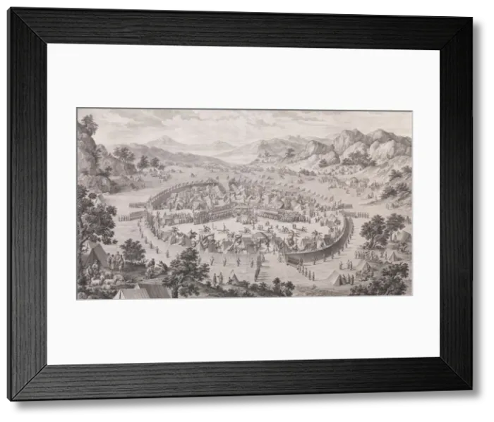 Framed Print : The Surrender of the Khan of Badakhsan, 1772. Creator: Pierre Philippe Choffard Framed Print : The Surrender of the Khan of Badakhsan, 1772. Creator: Pierre Philippe Choffard