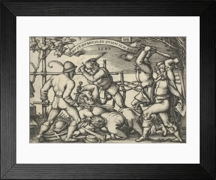 Framed Print : Peasants Brawl, from The Peasants Feast or the Twelve Months, 1547 Framed Print : Peasants Brawl, from The Peasants Feast or the Twelve Months, 1547