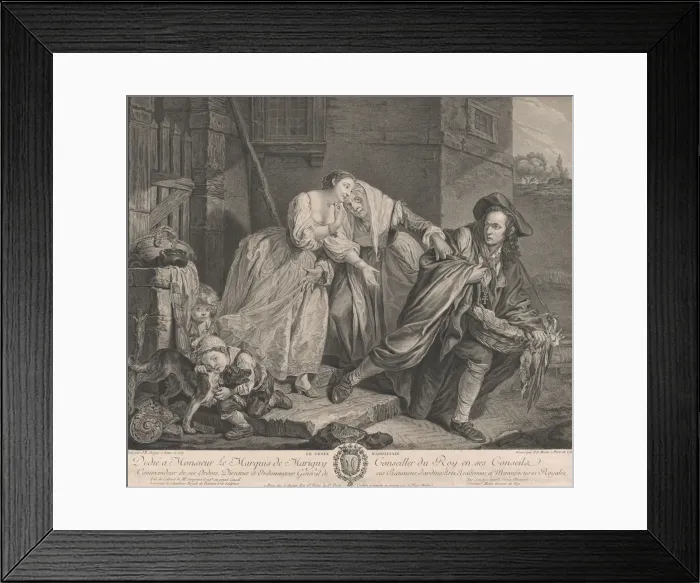 Framed Print : Le Geste Napolitain, 1763. Creator: Pierre Etienne Moitte Framed Print : Le Geste Napolitain, 1763. Creator: Pierre Etienne Moitte