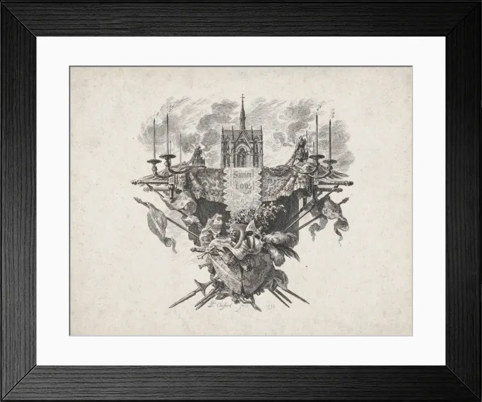 Framed Print : Saint Louis Vignette, 1772. Creator: Pierre Philippe Choffard Framed Print : Saint Louis Vignette, 1772. Creator: Pierre Philippe Choffard