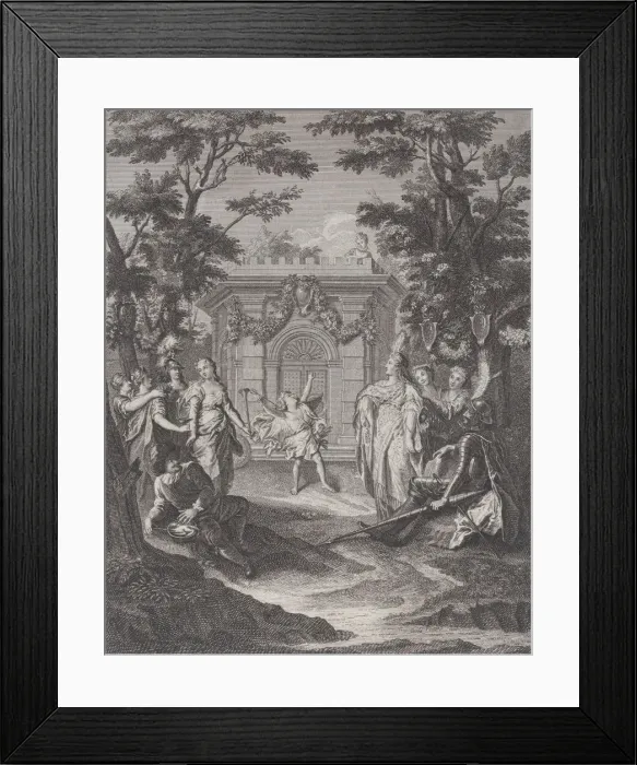 Framed Print : Plate 13: entrance of Love and Wealth to Gamaches wedding (Entré Framed Print : Plate 13: entrance of Love and Wealth to Gamaches wedding (Entré