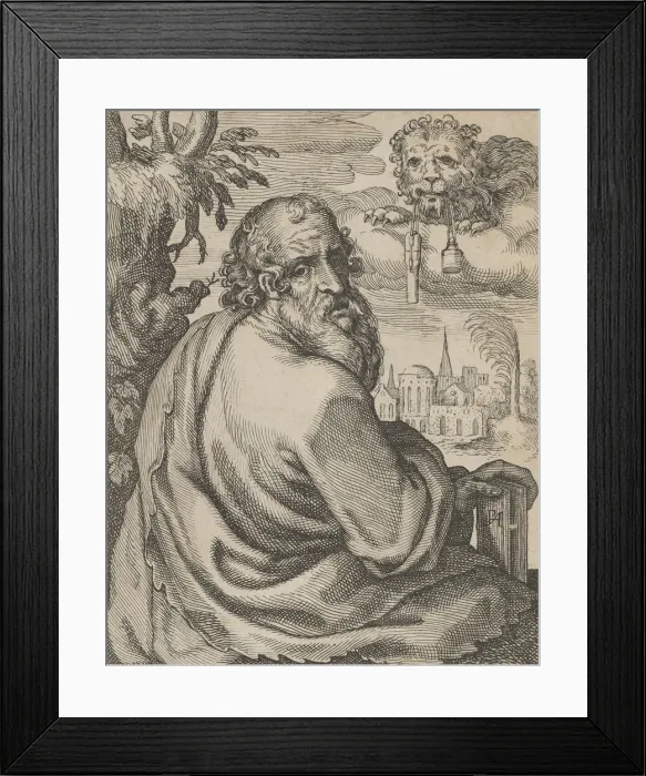 Framed Print : Mark, from The Four Evangelists, 1610-20. Creator: Petrus Feddes
