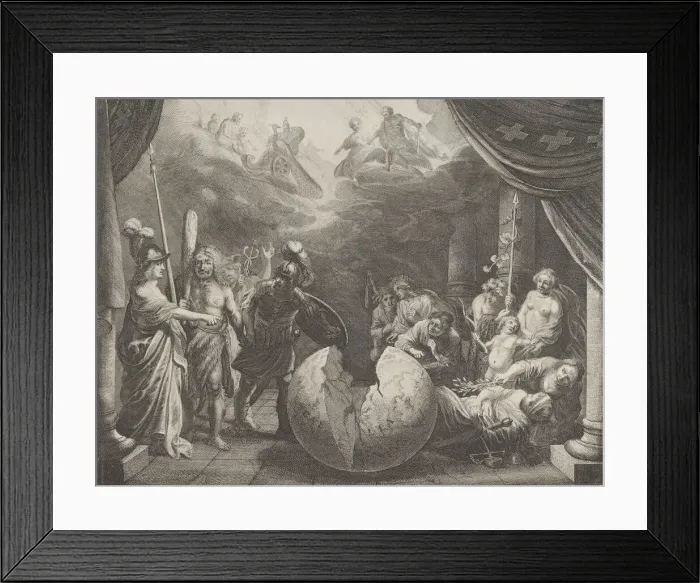 Framed Print : Plate 11: Allegory on the Discord in France, from Caspar Barlaeus Framed Print : Plate 11: Allegory on the Discord in France, from Caspar Barlaeus