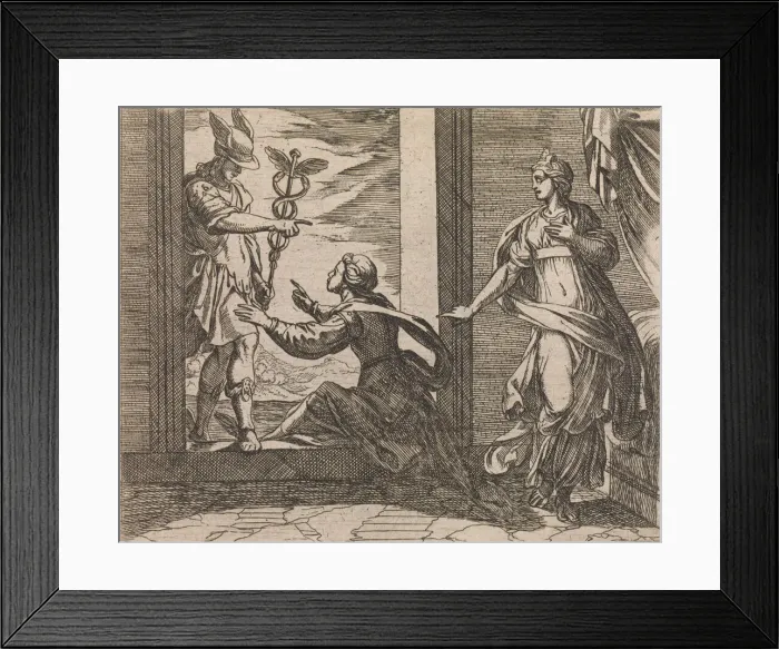 Framed Print : Mercury Turning Aglauros to Stone (Aglauros a Mercurio in lapidem transfor Framed Print : Mercury Turning Aglauros to Stone (Aglauros a Mercurio in lapidem transfor