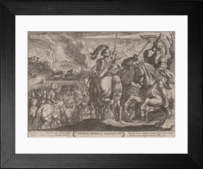 Framed Print : Plate 7: The Egyptians Pursuing the Israelites, from The Battles of the Old... ca Framed Print : Plate 7: The Egyptians Pursuing the Israelites, from The Battles of the Old... ca