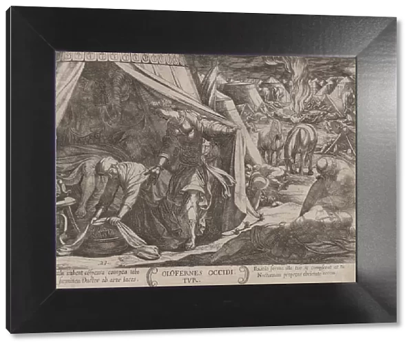 Plate 23: Judith and Holofernes, from The Battles of the Old Testament, ca... ca