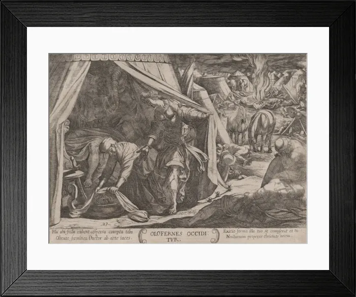 Framed Print : Plate 23: Judith and Holofernes, from The Battles of the Old Testament, ca... ca Framed Print : Plate 23: Judith and Holofernes, from The Battles of the Old Testament, ca... ca
