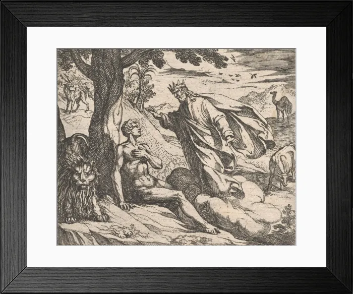 Framed Print : Plate 2: The Creation of Man (Hominis creatio), from Ovids Metamorphoses, 1606 Framed Print : Plate 2: The Creation of Man (Hominis creatio), from Ovids Metamorphoses, 1606