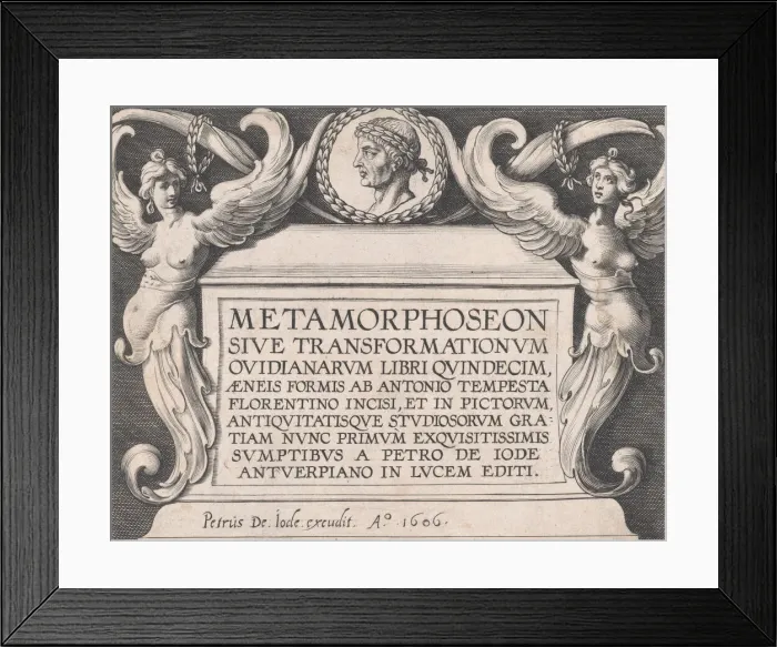 Framed Print : Titlepage to Ovids Metamorphoses, 1606. Creator: Antonio Tempesta Framed Print : Titlepage to Ovids Metamorphoses, 1606. Creator: Antonio Tempesta