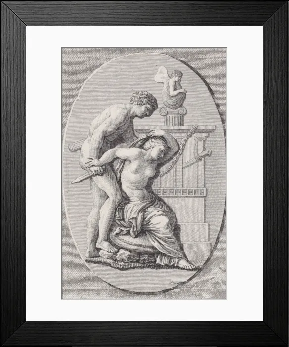Framed Print : Polyxena, 1786. Creators: Jean Florent Defraine, Vincent Marie Langlois Framed Print : Polyxena, 1786. Creators: Jean Florent Defraine, Vincent Marie Langlois