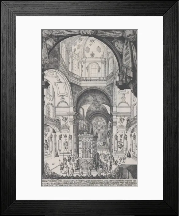 Framed Print : Catafalque of Leopold, Archduke of Austria, 1646. Creator: Wilhelm Frommer Framed Print : Catafalque of Leopold, Archduke of Austria, 1646. Creator: Wilhelm Frommer
