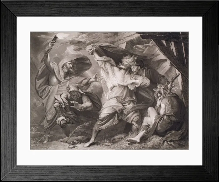 Framed Print : Off, off, you lendings-Come unbutton here (Shakespeare, King Lear, Act 3, Scene 4), 1793 Framed Print : Off, off, you lendings-Come unbutton here (Shakespeare, King Lear, Act 3, Scene 4), 1793