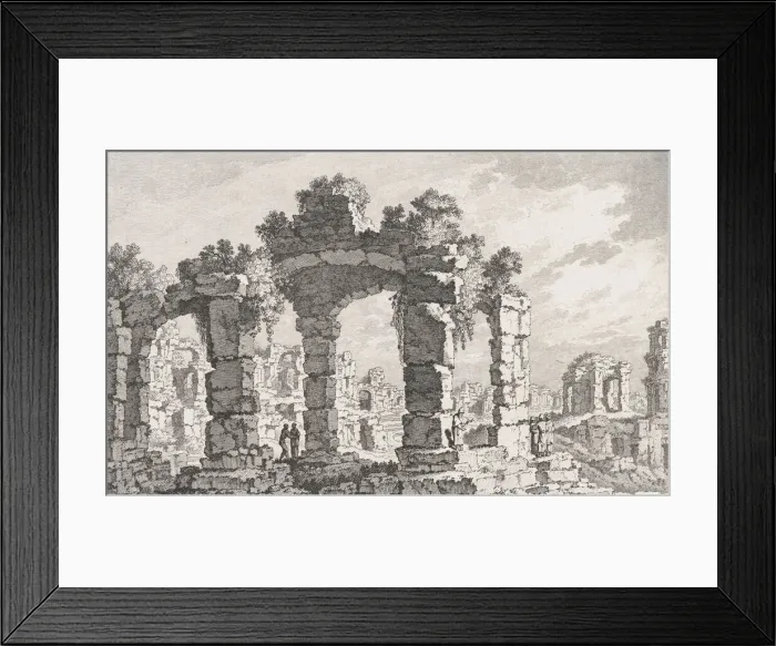 Framed Print : Ruines de Cumes, 18th century. Creator: Quentin Pierre Chedel Framed Print : Ruines de Cumes, 18th century. Creator: Quentin Pierre Chedel