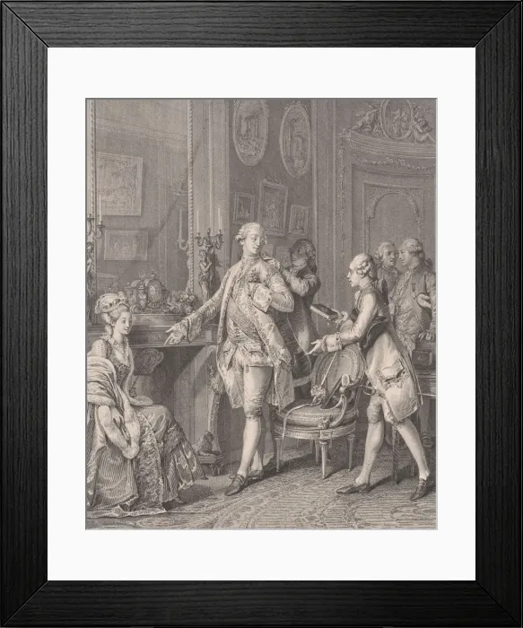 Framed Print : La Grande Toilette (The Patroness), from Le Monument du Costume, 1777 Framed Print : La Grande Toilette (The Patroness), from Le Monument du Costume, 1777