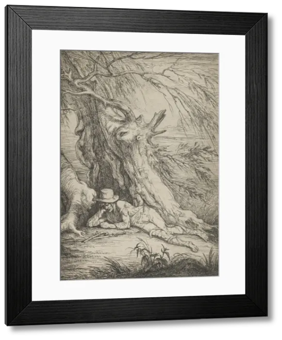 Framed Print : Bandit Beneath a Tree, 1795-1801. Creator: Raphael Lamar West Framed Print : Bandit Beneath a Tree, 1795-1801. Creator: Raphael Lamar West