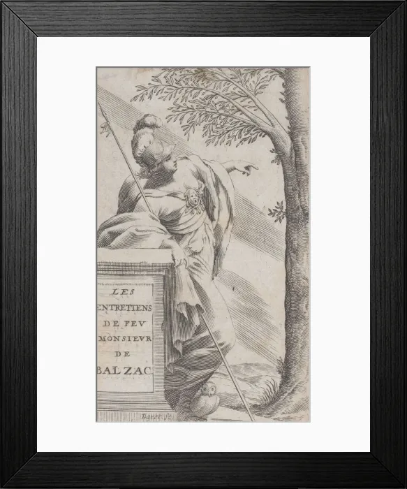 Framed Print : Frontispiece, from Interviews with the Late Mr. Balzac Framed Print : Frontispiece, from Interviews with the Late Mr. Balzac
