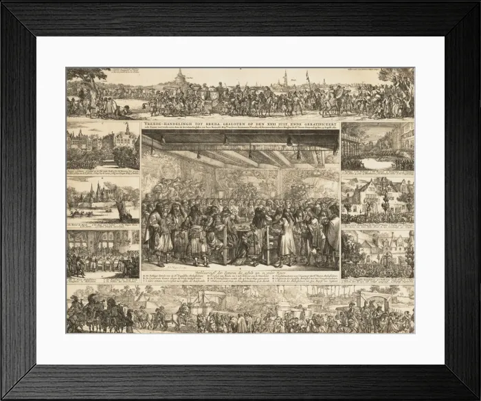Framed Print : Peace Conference at Breda. n. d. n. d Creator: Romeyn de Hooghe Framed Print : Peace Conference at Breda. n. d. n. d Creator: Romeyn de Hooghe